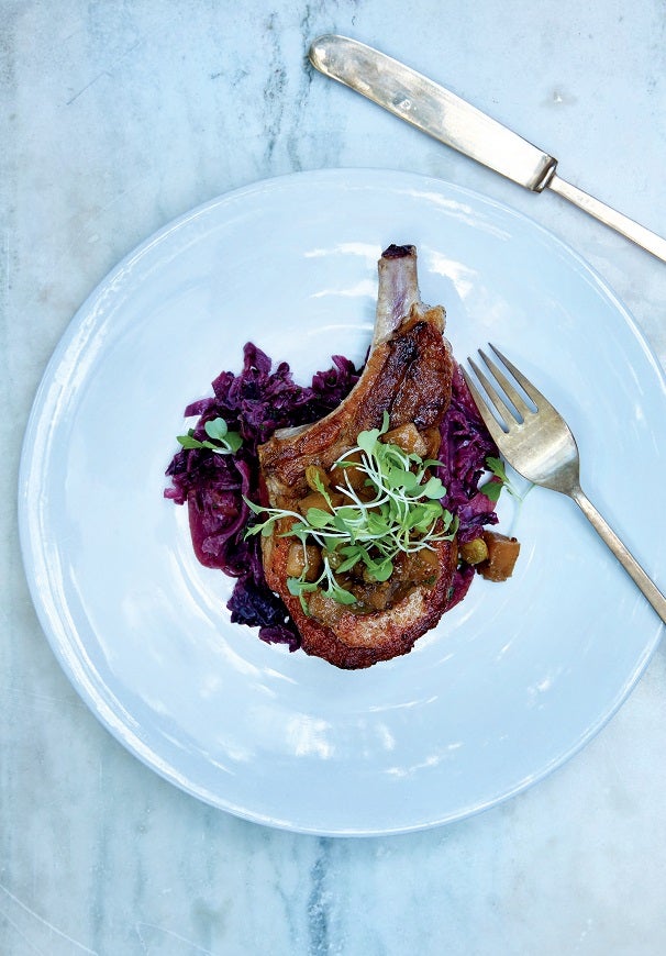 Pork Chops with Apple Braised Cabbage Penguin Random House Canada