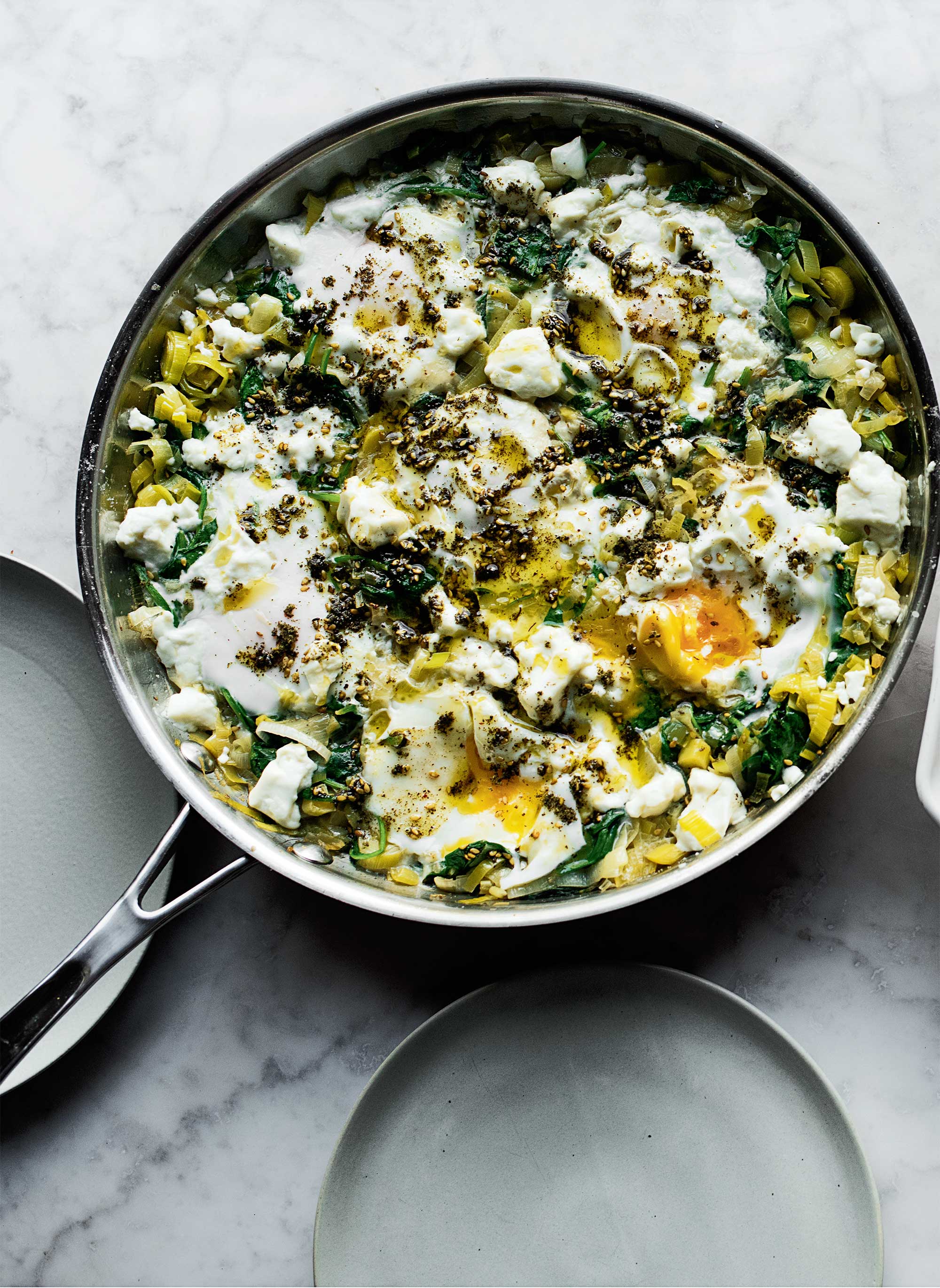 Braised Eggs with Leeks and Za'atar Penguin Random House Canada