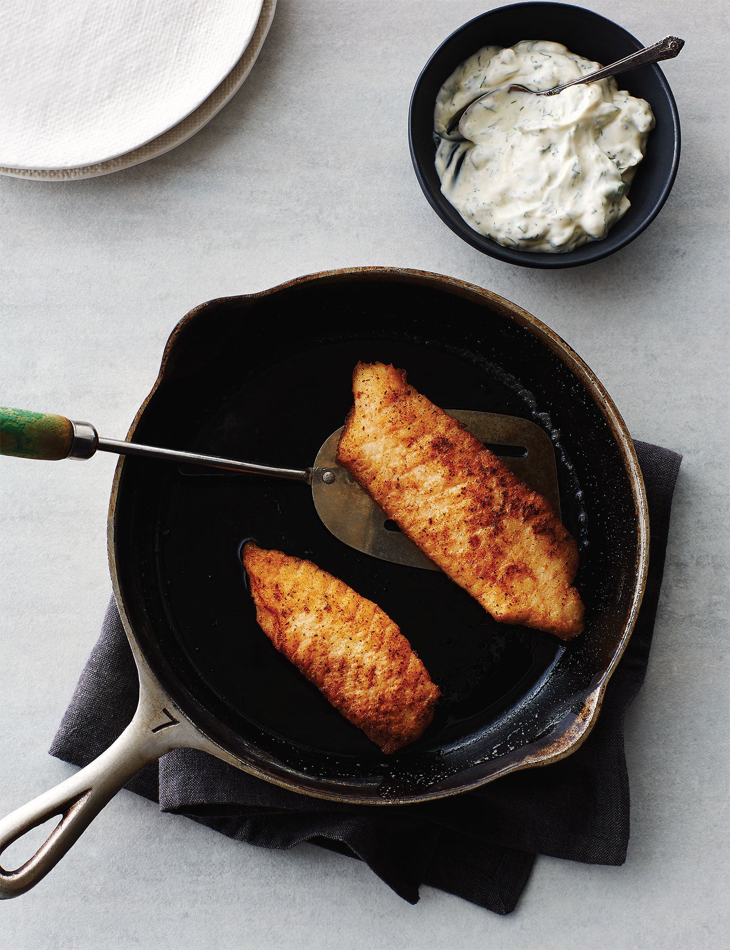 Pan-Fried Whitefish with Lemon Dill Tartar Sauce | Penguin Random House